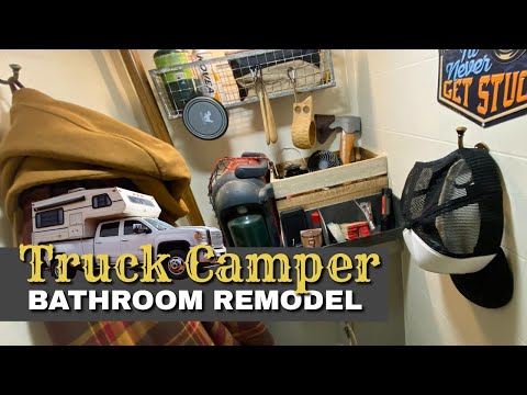 START TO FINISH -  Pickup Truck Camper Bathroom Remodel