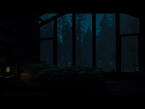 💦 Heavy Storm and Rain Hitting Your Bedroom Window. High Quality Rainstorm Atmosphere Sleep Video