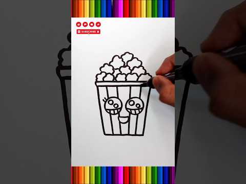 how to draw a popcorn #drawing #easydrawing #shorts