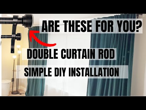 DIY How To Install Double Curtain Rods | Decorative Matte Black Double Curtain Rods For Best Privacy