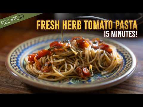 The quickest Tasty Herb Tomato Pasta You will Make!