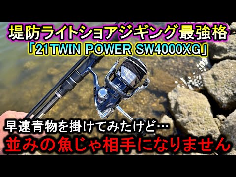 ライトショアジギング用に高級リール購入…予想以上に強すぎて堤防青物が楽勝です【21TWIN POWER SW】