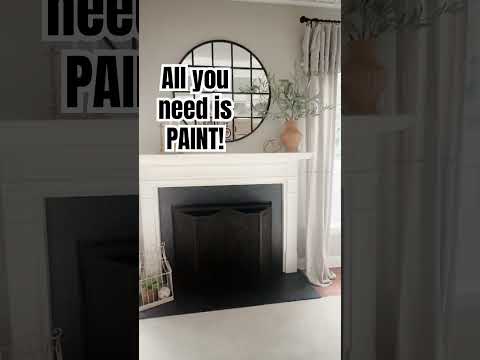 Update Marble Fireplace with Paint | Painted Marble Gas Fireplace | DIY Project