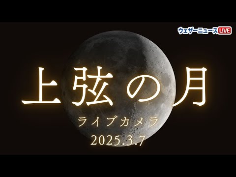 【ライブ】上弦の月ライブカメラ ／千葉県千葉市美浜区 ウェザーニュースお天気カメラ 2025年3月7日