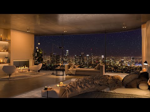 Nighttime Jazz Lullaby 🛌🎷 | Calm Apartment Vibes for Deep Sleep & Relaxation