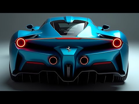 2025 Ferrari F80 in Aqua Blue | Hypercar with Futuristic Design & Open Doors"