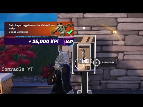 Sabotage payphones for Valentina's Heist Fortnite