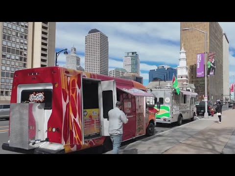 Food trucks line up due to warmer weather in Hartford