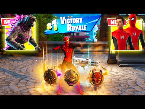 SPIDER-MAN (No Way Home) vs "GODZILLA PORTAL" 3 NEW MEDALLIONS & MYTHIC’S CHALLENGE FortniteChapter6