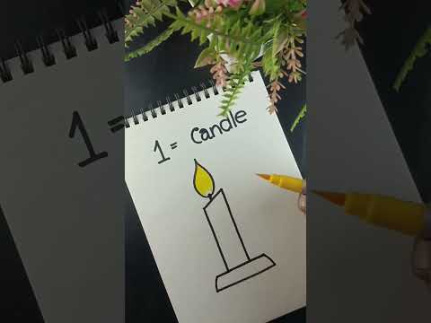 candle light drawing with number#shorts #viral