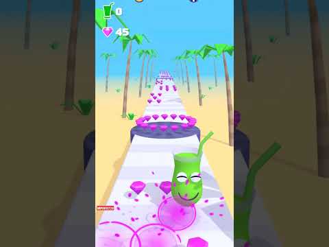 Glass juice running game #satisfyingvideo