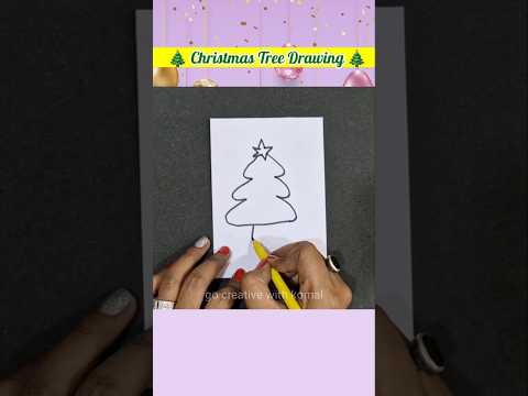 How to draw a Christmas tree🎄🎅 #christmastree #drawing #shorts #merrychristmas #short #youtubeshorts