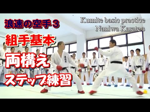 両構え ステップ練習 組手 浪速高校空手道部 Karatedo Kumite Technique Seminar Naniwa High School