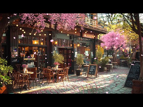 Outdoor jazz cafe ☕ Light Jazz, Relaxing Spring Jazz Music for Relax