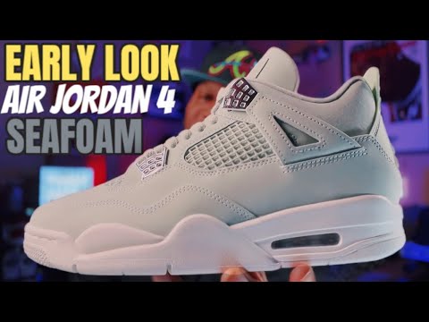 EARLY LOOK AT THE AIR JORDAN 4 SEAFOAM     COULD THESE BE THE BEST SPRING 4s  ( 3RD PARTY ) REVIEW