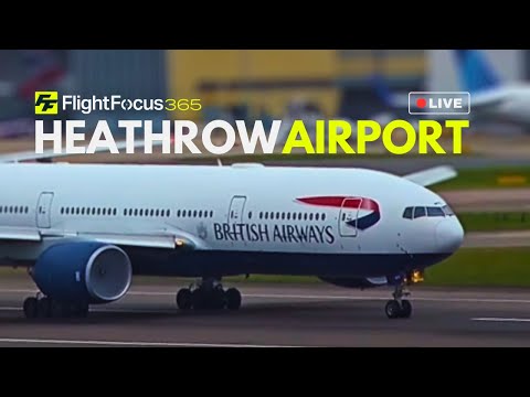 London Heathrow Airport Live LHR - Sunday 9th March 2025