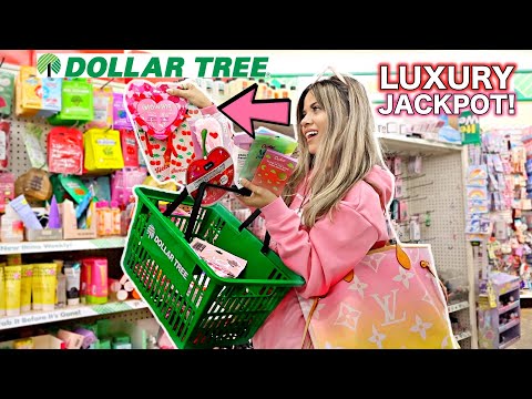 Shopping at DOLLAR TREE for LUXURY NEW FINDS + VALENTINES! $1.25 JACKPOT