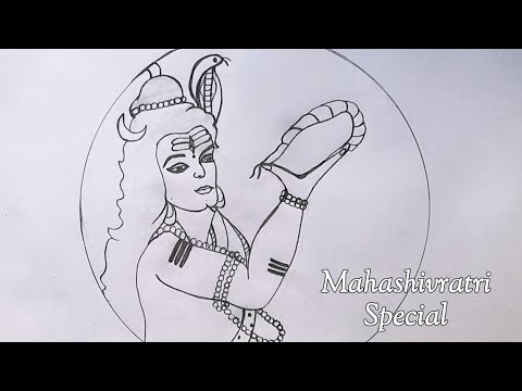 Mahashivratri drawing easy || mahashivratri drawing easy and beautiful || How to Lord shiv Drawing |