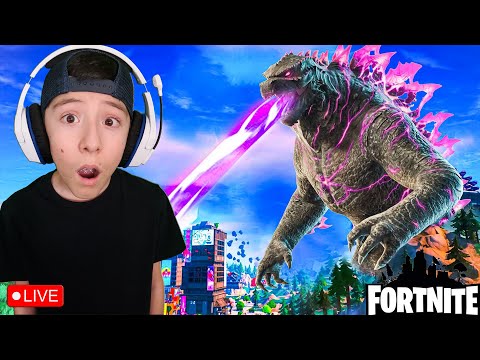 LIVE! -  FORTNITE GODZILLA IS MASSIVE! (NEW)