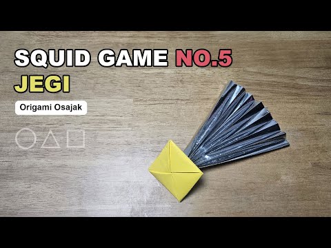 How to make origami Jegi - Tutorial | Squid Game | Korean Mini-Game number five.