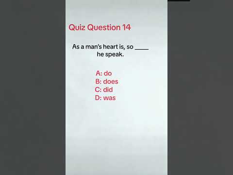 Quiz Question 14 #englishgrammar #englishquizchannel #grammarbasic