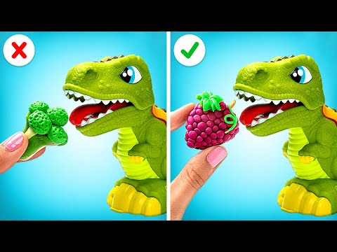 How to Feed Your Dino? 🦖 Cute Toys and Fidgets