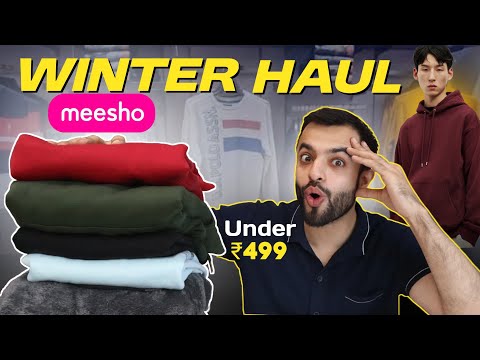 I Ordered All Winter Essentials Under ₹499 🔥 I Meesho Winter Haul I Pullovers , Quarterzip , Varsity