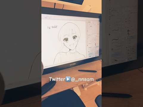 おひさしぶりです。#イラスト #clipstudiopaint #timelapse #illustration #メイキング動画 #drawing #デジタル作画 #手元動画