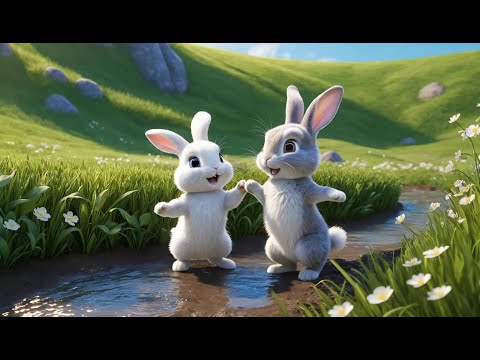 Five Little Bunnies Jumping on the Ground | Fun Nursery Rhyme for Kids | Sing-Along Song