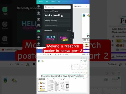 How to make a research poster in canva part 2 #canva #tutorial #phdstudent #poster #research