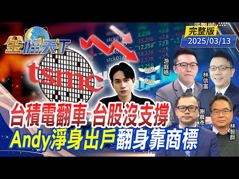 台積電翻車 台股沒支撐 Andy淨身出戶 翻身靠商標  ft.#游庭皓 #林智群 #謝晨彥 #林信富｜#金臨天下 20250313 完整版 @tvbsmoney​