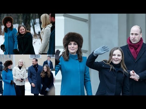 Princess Ingrid Alexandra guides William and Kate through her sculpture park