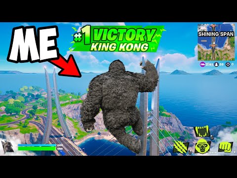 Trolling With KING KONG Skin Early! (Fortnite)