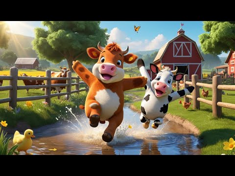 Moo Moo Brown Cow | Fun Nursery Rhyme for Kids | Sing-Along Animal Song