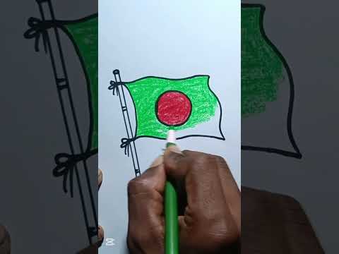 flag🇧🇩 drawing #drawing #youtubeshorts #art #foryou #viral #trending