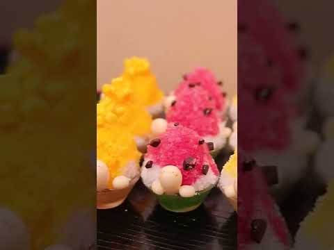 🍧一口サイズの小さなフワフワかき氷作ってみた🍧#shorts