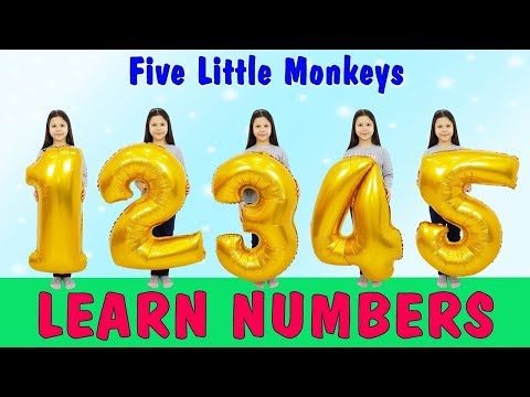 Five little monkeys jumping on the bed | Nursery Rhymes & Kids Songs Learn Numbers