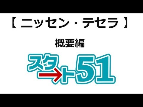 【ｽﾀｰﾄ51】 ニッセン・テセラの概要編についての説明動画