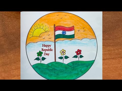 Republic day poster drawing easy / 26 january drawing easy / Republic day drawing easy #easydrawing