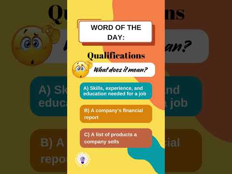 TOEIC Vocabulary Challenge: Qualifications #toeic #toeicvocabulary  #englishlearning