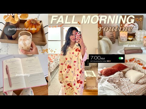 FALL MORNING ROUTINE 🍂 cozy, aesthetic, productive & mindful