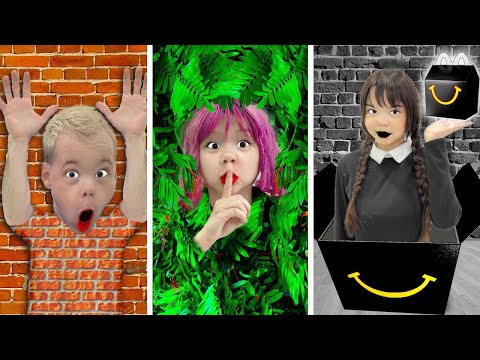 Wednesday vs Enid Extreme Hide and Seek | Funny Situations & Crazy Challenges by Crafty Hacks