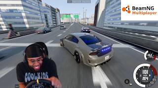 SWERVING THROUGH TRAFFIC IN HELLCATS WITH RICKY lmaooo | BeamNG.Drive