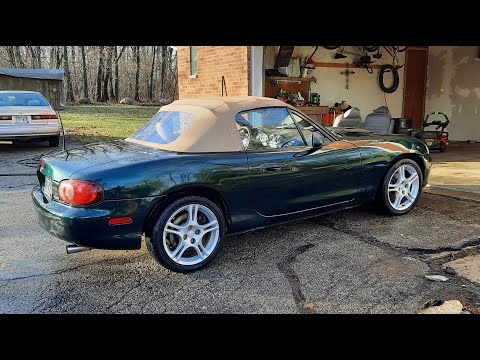 2004 Mazda Miata out of storage for one day during the winter. January 21, 2023