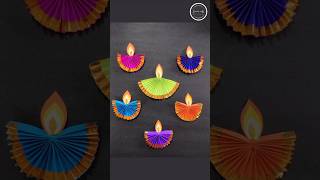 DIY paper diya making | Diwali wall decor | #shorts #diwali #papercraft