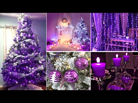 🎄+100 CHRISTMAS HOME DECORATION IDEAS 2024 - PURPLE CHRISTMAS DECORATIONS - CHRISTMAS TRENDS 2024 🎄