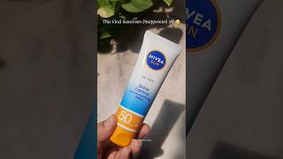 Nobody said this about the *Viral* Sunscreen 😭 Nivea Sun Shine Control Spf 50 Sunscreen 🌞 #shorts