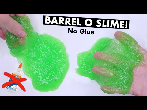 DIY Jiggly Barrel O Slime! No Glue!