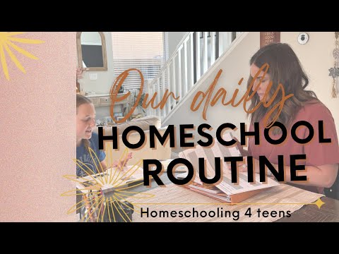 New ✨DAILY HOMESCHOOL ROUTINE||HOMESCHOOLING MULTIPLE TEENS||MIDDLE + HIGHSCHOOL