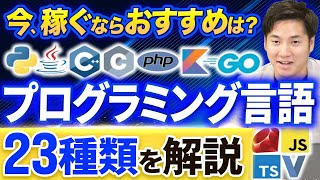 【2024年最新】主要プログラミング言語23種類を解説！独立して稼げるのは？